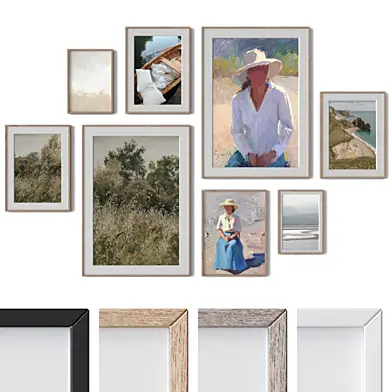 Set of 8 wall paintings 2662