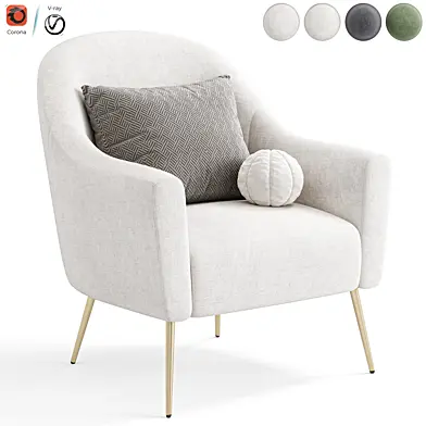 Annabelle Upholstered Armchair by Templeandwebster/Аннабель кресло