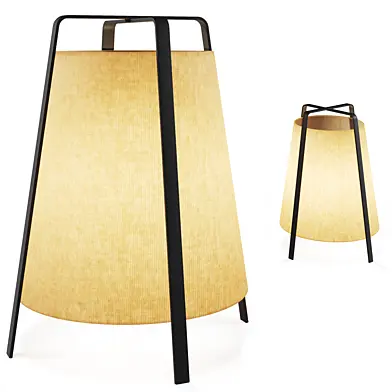 Wabi-sabi fabric floor lamp