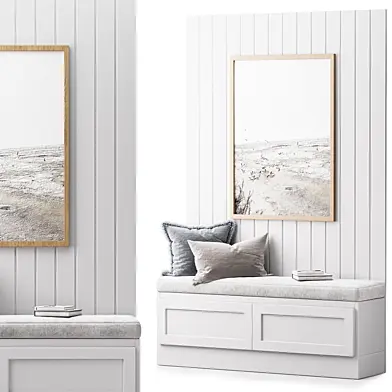 Cabinet with pillows