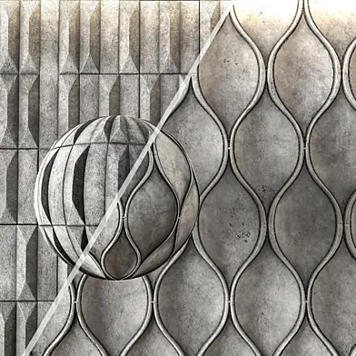 3D Concrete decorative wall panel -vol.01
