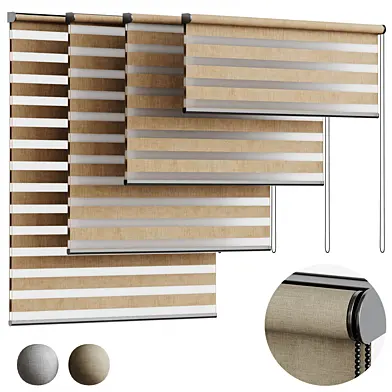 Zebra shade wrap curtain
