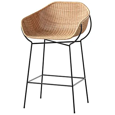 Wendel Rattan Bar by pottery barn