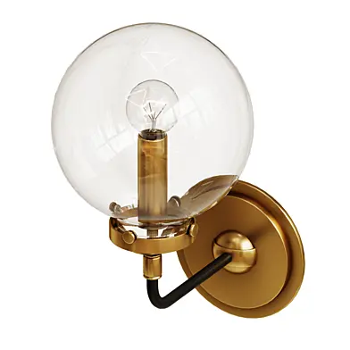 Rh bistro globe clear glass single sconce