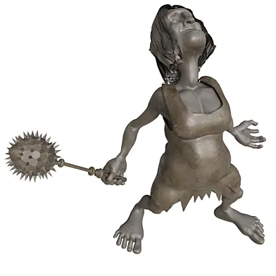Primitive warrior sculpture