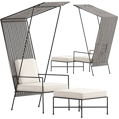 CB2 Cabana Lounge Chair and Ottoman