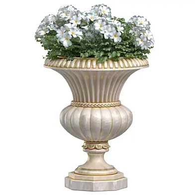 Цветок Плюмерия в классической вазе для декорирования интерьера.Flowers Garden Plant Flowerpot Bouquet
