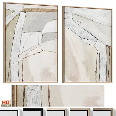 Accent Abstract Neutral Textured Wall Art C-955