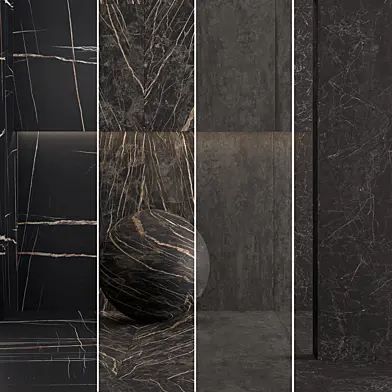 Керамогранит Laminam Sahara Noir, NATURALI NERO-GRECO, Noir Desire, Cemento Nero. 3000x1000 mm.