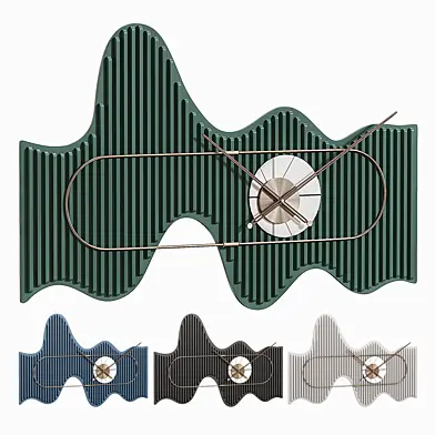 Modern wooden analog wall clock