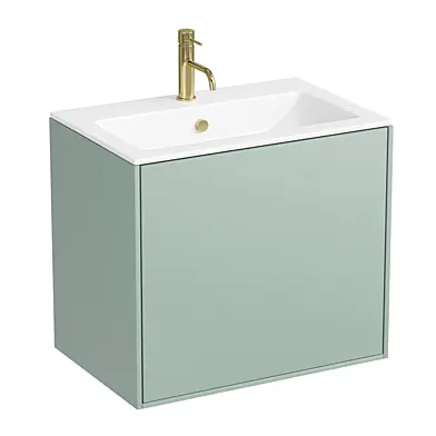 Amara Aysgarth 600mm 1 Drawer Flat Door Unit with Vanity Basin