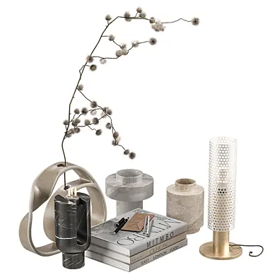 Decorative set with Vouge table lamp