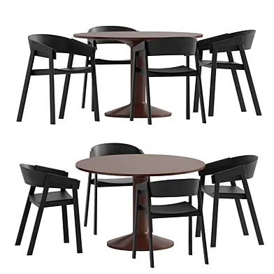 Cover Armchair Midst Table Muuto Dining Set