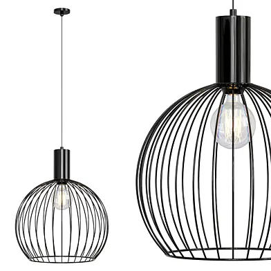 STEEL ROD GLOBE PENDANT by Lightingstyles