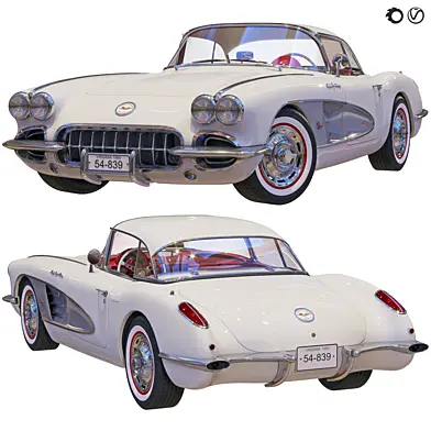 Chevrolet Сorvette Coupe 1960 с крышей