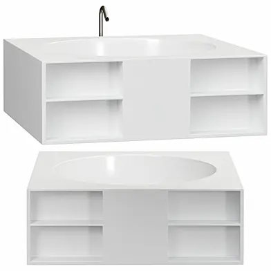 Island Bathtub In Solid Surface RIHO TARRAGONA 170X170 Cm