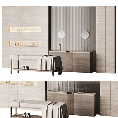Modern spa room with massage couch 3