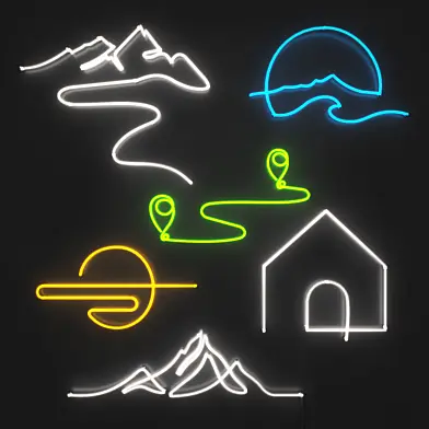 Neon light. Set 12