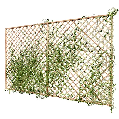 Ivy Climber Plant on Wall Wood Mesh Decoration