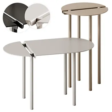 ORIT Oval and Round metal coffee tables by Adrenalina