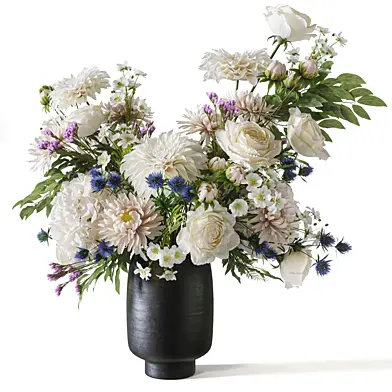 Flower Set 068 dahlia rose chrysanthemum hydrangea