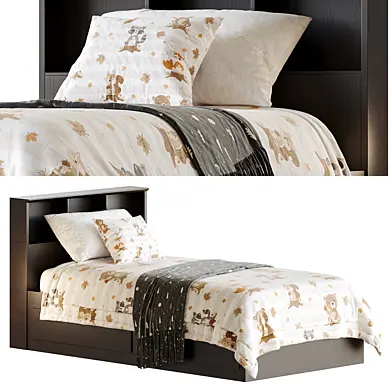 Mainstays Mates Storage Bed with Bookcase Headboard