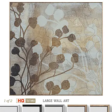 Large Neutral Accent Textured Wall Art C-1045