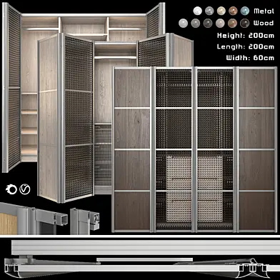 Гардероб, шкаф купе, складывающиеся двери / Sliding wardrobe, folding doors