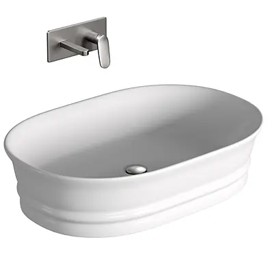 ADP Titan 550 x 380 Above Counter Basin White