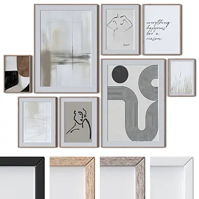 Set of 8 wall paintings 2946