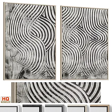 Wabi-Sabi Relief Plaster Wall Art C-1057