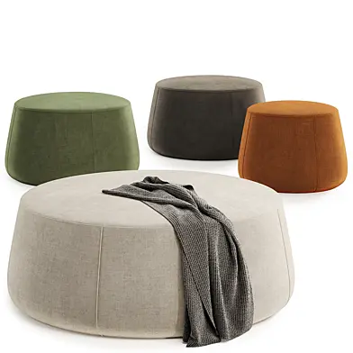Evelyne Soft Round Pouf