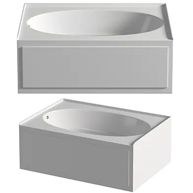 Kohler Windward 60" X 42" Alcove Bath w/ Integral Apron & Left-Hand Drain, White