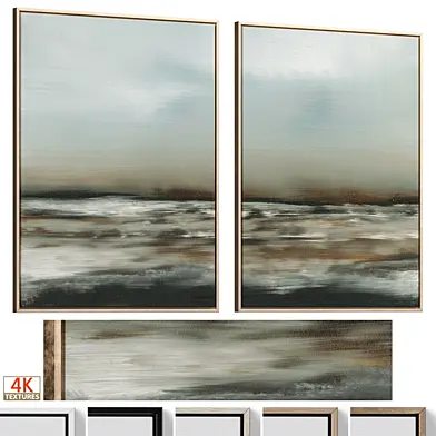 Accent Textured Abstract Neutral Wall Art C-1060