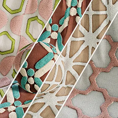 4 Punch Needle Embroidery fabric materials -15