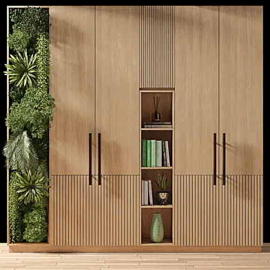 Shelves Composition Plants and Objects 003