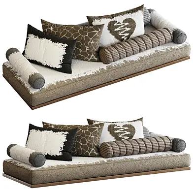 Collection of modern pillows