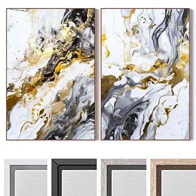 Set of large wall paintings 3002