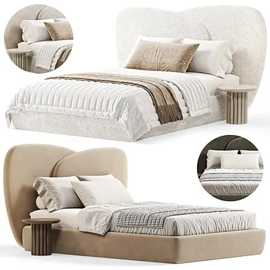 Curve Bed By Curly Lamb Boucle