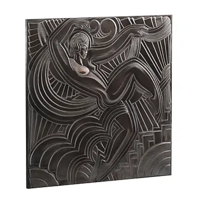 Folies Bergere Bronze Wall Object by Eichholtz