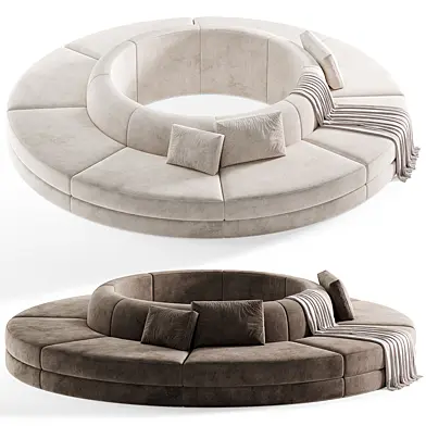 Maura Modular Convex Circle Sectional Sofa By Trnk nyc