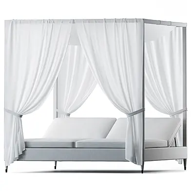 White 2-Seat Daybed with Canopy
