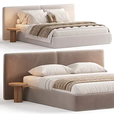 Double bed with narrow headboard