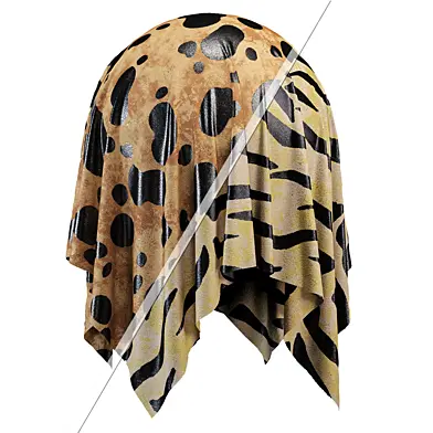 2 Animal skin pattern fabric material -V.10