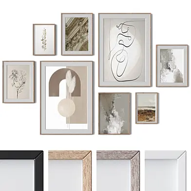 Set of 8 wall paintings 3110