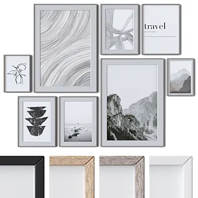 Set of 8 wall paintings 3111