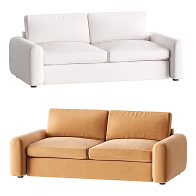 White Performance Fabric Apartment Sofa
