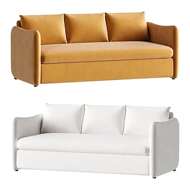 WHITE PERFORMANCE FABRIC SLEEPER SOFA