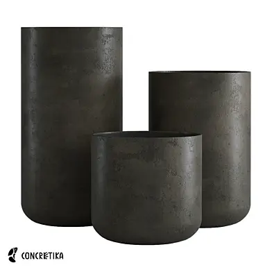 Concretika Коллекция Кашпо Topper midnight Om