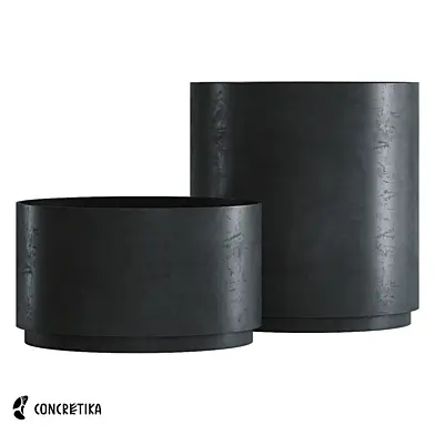 CONCRETIKA коллекция кашпо CYLINDER XL midnight OM